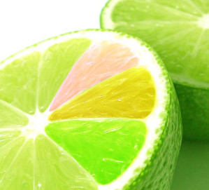 citron vert coloré